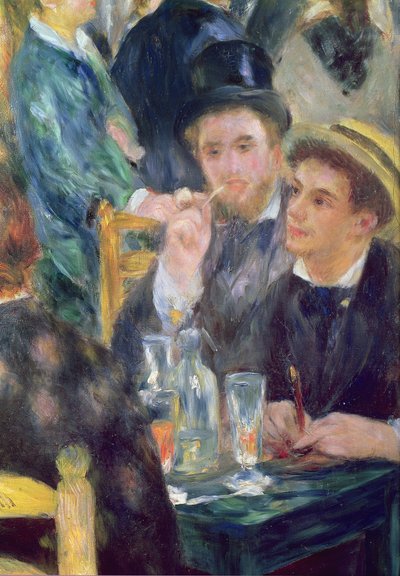 Bal in de Moulin de la Galette (detail) door Pierre Auguste Renoir